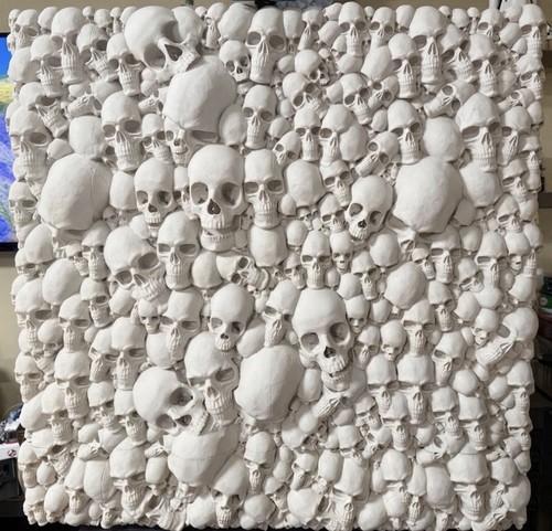 Printed skull wall - skull, art