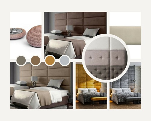 Upholstered wall panel - upholstered, 3d