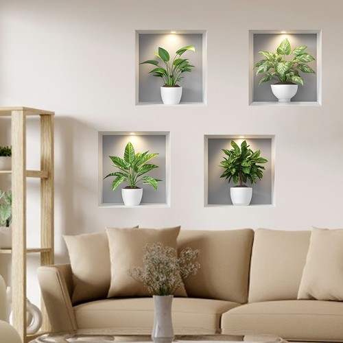 Wall stickers green plants - wall,